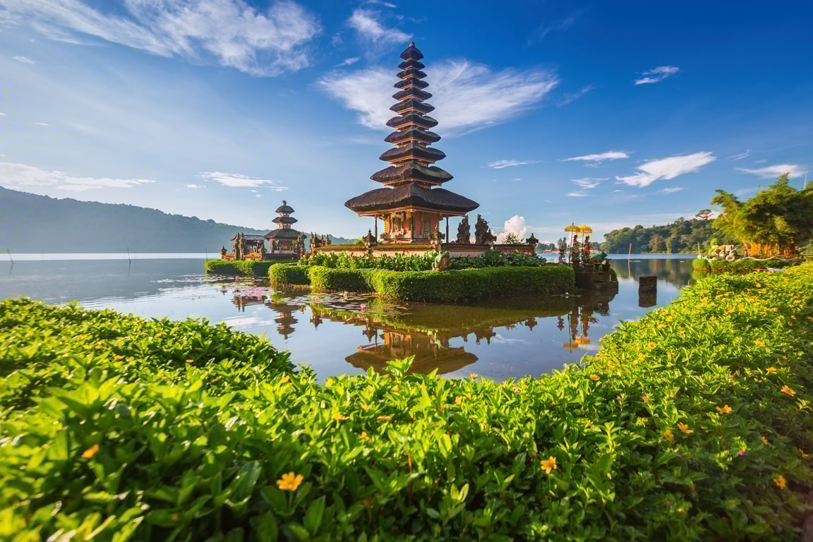 Pura Ulun Danu Bratan, or Pura Beratan Temple, Bali island